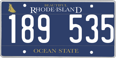 RI license plate 189535