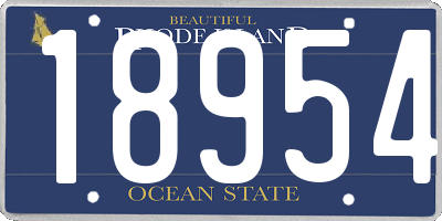 RI license plate 18954