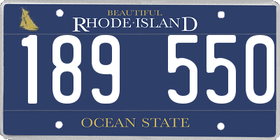 RI license plate 189550