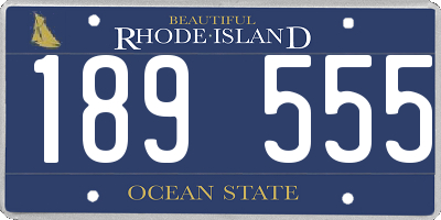 RI license plate 189555