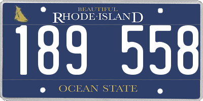RI license plate 189558