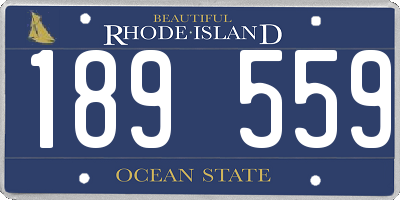 RI license plate 189559