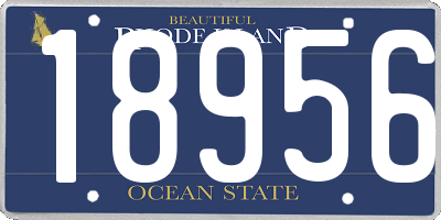 RI license plate 18956
