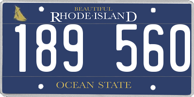 RI license plate 189560