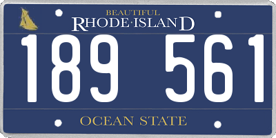 RI license plate 189561