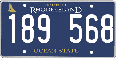 RI license plate 189568