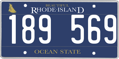 RI license plate 189569