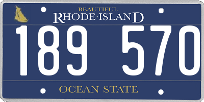 RI license plate 189570