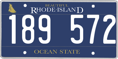 RI license plate 189572