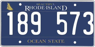 RI license plate 189573