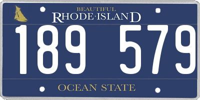 RI license plate 189579