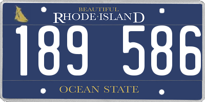 RI license plate 189586