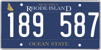 RI license plate 189587