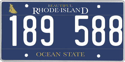 RI license plate 189588