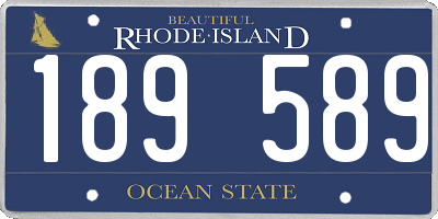 RI license plate 189589