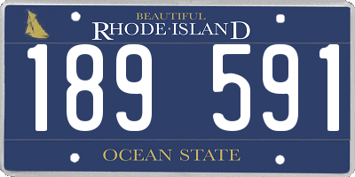 RI license plate 189591