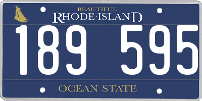 RI license plate 189595
