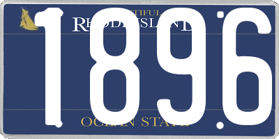 RI license plate 1896