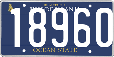 RI license plate 18960