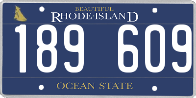 RI license plate 189609