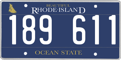 RI license plate 189611