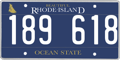 RI license plate 189618