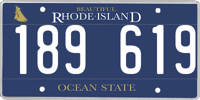 RI license plate 189619