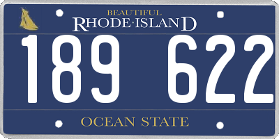 RI license plate 189622