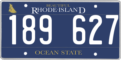 RI license plate 189627