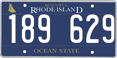 RI license plate 189629