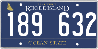 RI license plate 189632