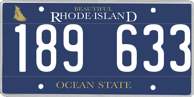 RI license plate 189633