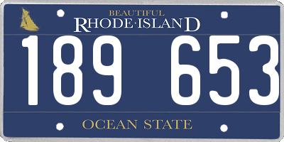 RI license plate 189653