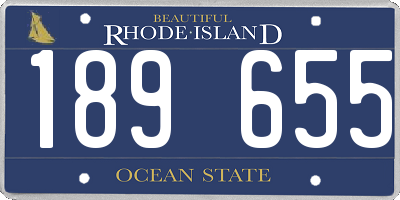 RI license plate 189655