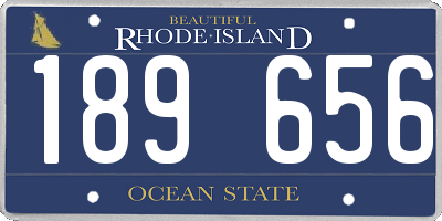 RI license plate 189656