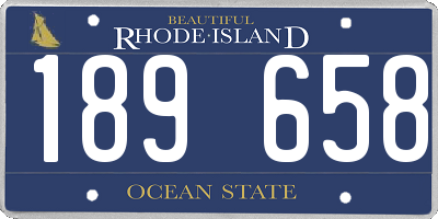 RI license plate 189658