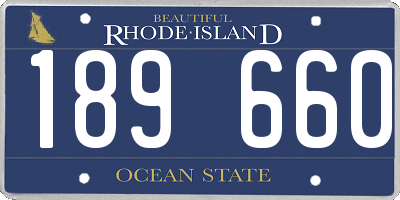 RI license plate 189660