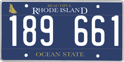RI license plate 189661