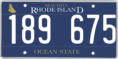 RI license plate 189675