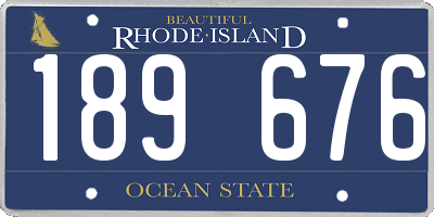 RI license plate 189676