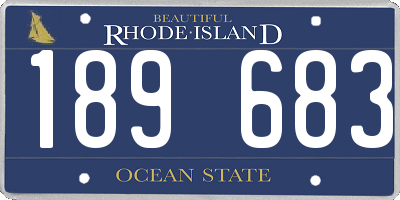 RI license plate 189683