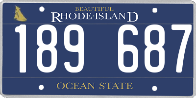 RI license plate 189687