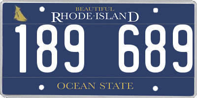 RI license plate 189689