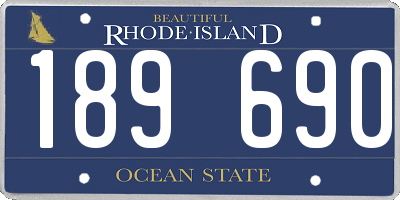 RI license plate 189690