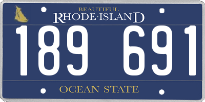 RI license plate 189691