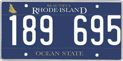 RI license plate 189695