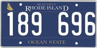RI license plate 189696
