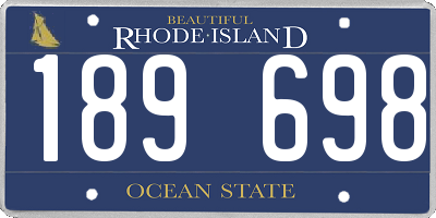 RI license plate 189698