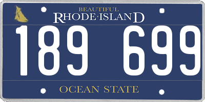 RI license plate 189699