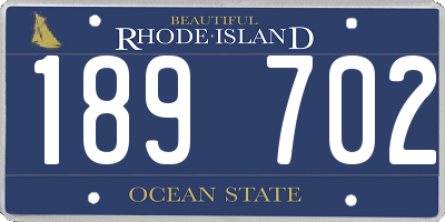 RI license plate 189702